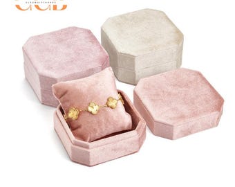 Velvet octagon watch and bracelet display packaging gift box, bracelet box, watch box, gift box, jewelry storage box