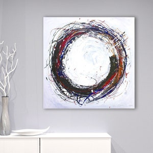70 x 70 cm abstract acrylic painting, canvas on stretcher frame, original painting by the artist