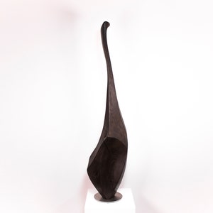 Art object 90 cm, 35&quot;, wooden sculpture, abstract, plastic, decorative object
