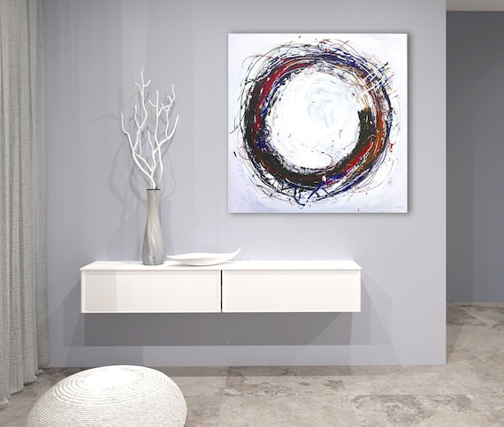 70 x 70 cm abstract acrylic painting, canvas on stretcher frame, original painting by the artist