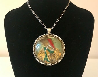 Einzigartige Halskette die kleine Meerjungfrau recyclingt Uhrwerk Metallgeschirr Steampunk Collana ingranaggi minuteria riciclata unica La Sirenetta