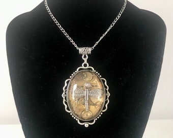 Einzigartige Halskette Steampunk Uhrwerk Libelle Goth gothic viktorianischen collana unica libellula gotica Vittoriana Steampunk ingranaggi