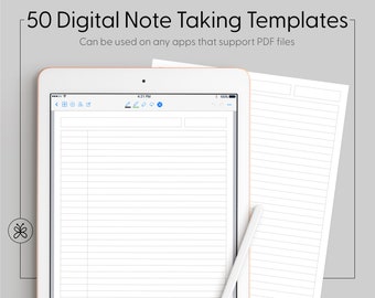 Note Taking Template Etsy