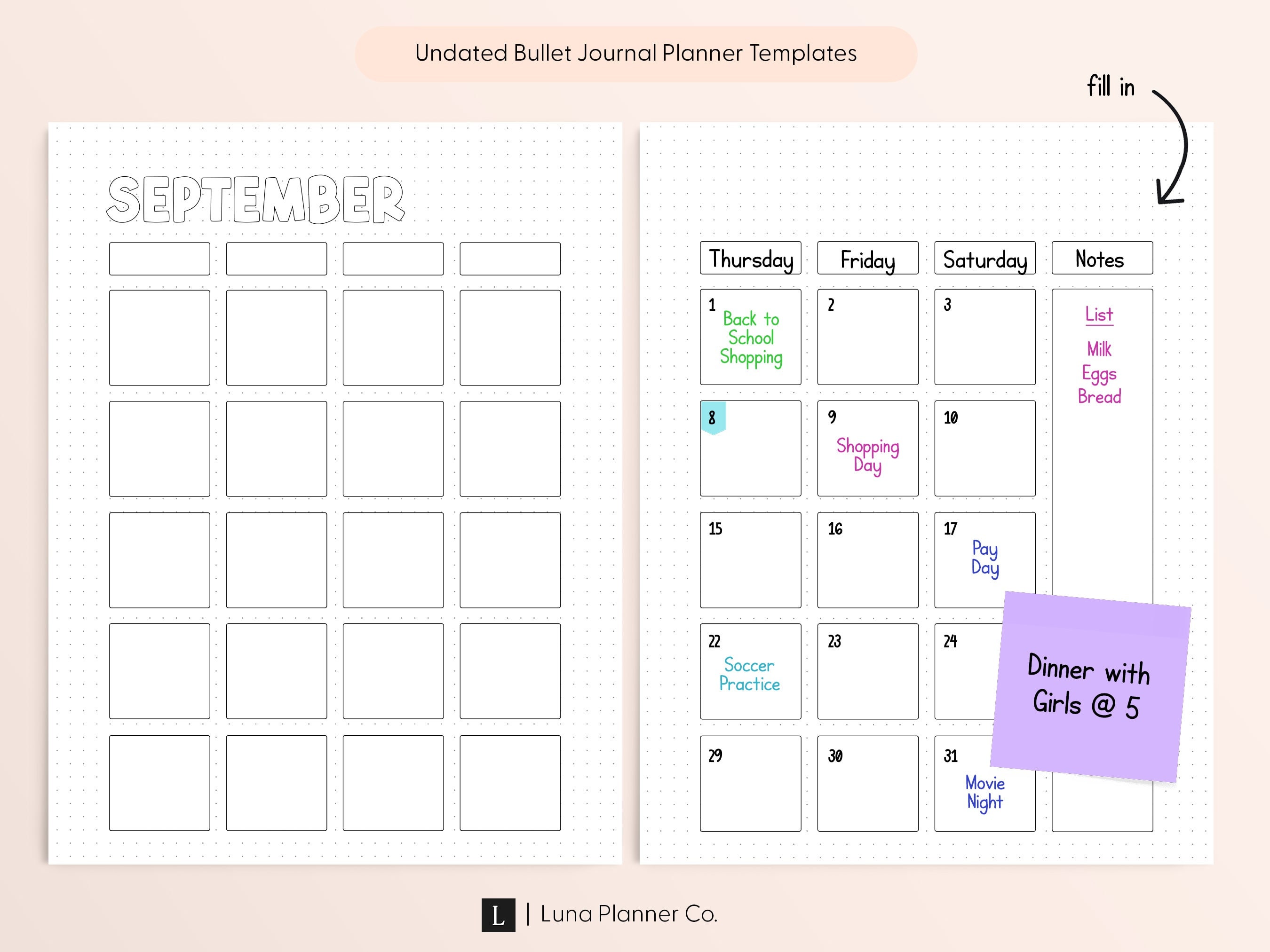 60 Printable Bullet Journal Templates White Mode Goodnotes Notability