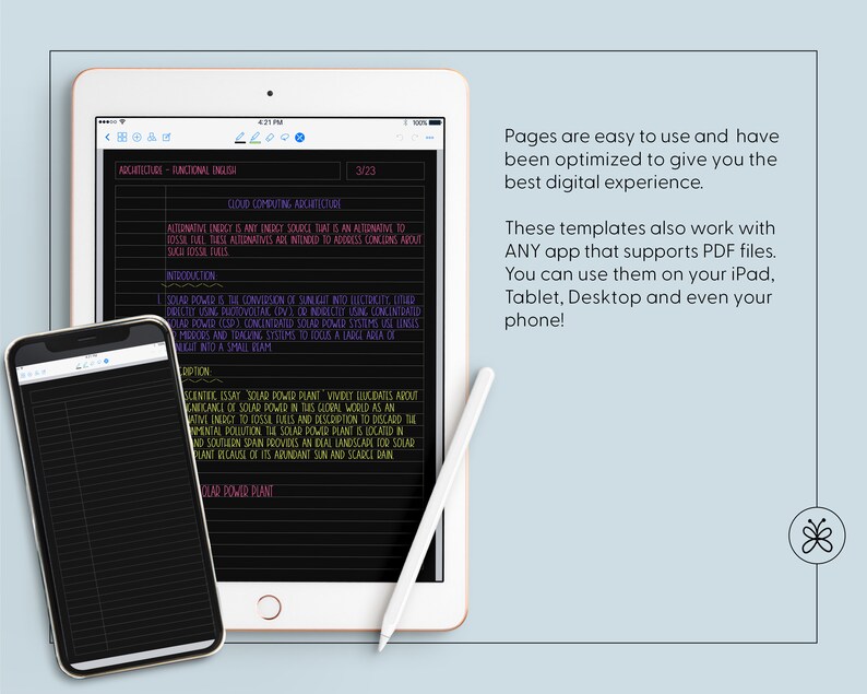 50 Digital Note Taking Templates Dark Mode Goodnotes Etsy