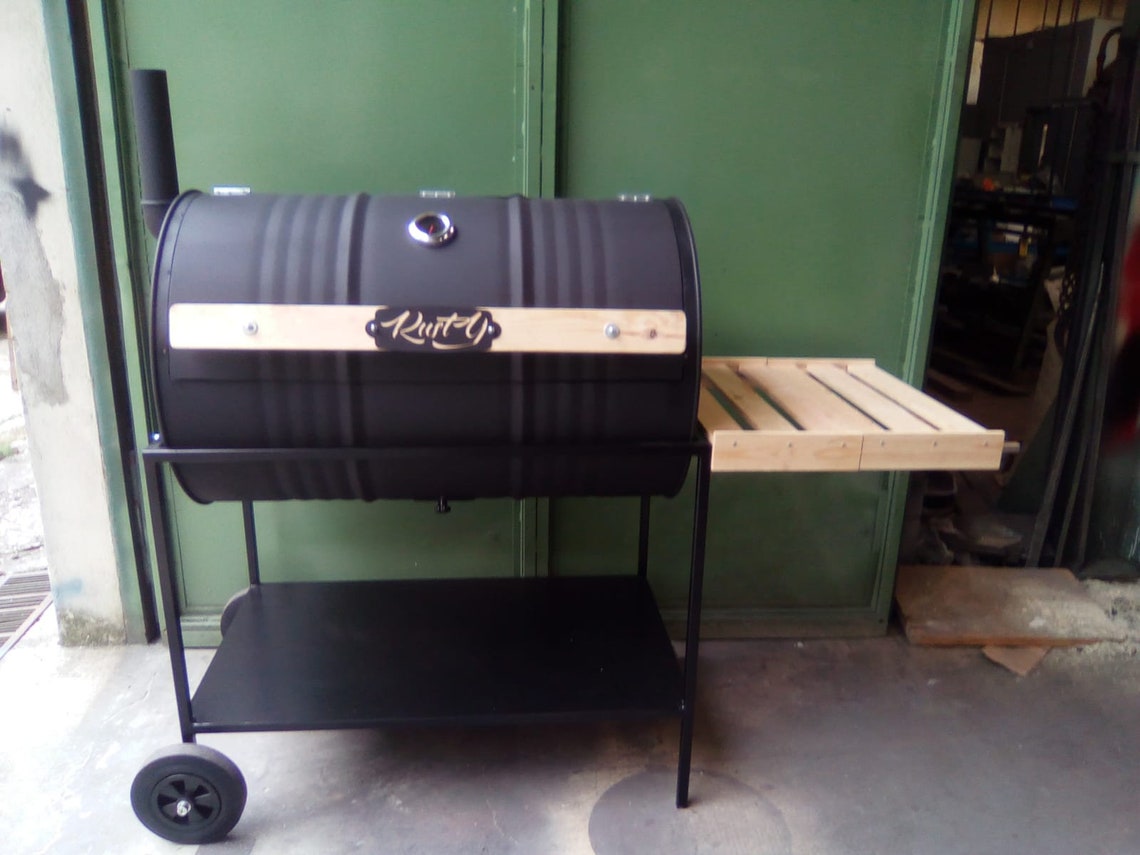Barbecue Charcoal BBQ Oil Drum Etsy