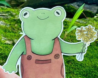Flower Frog Waterproof Vinyl Sticker