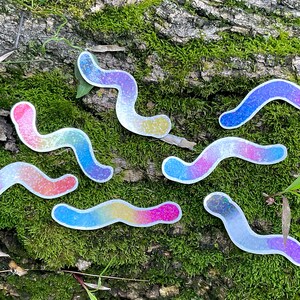 Glitter Pride Gummy Worm Waterdichte Vinyl Stickers