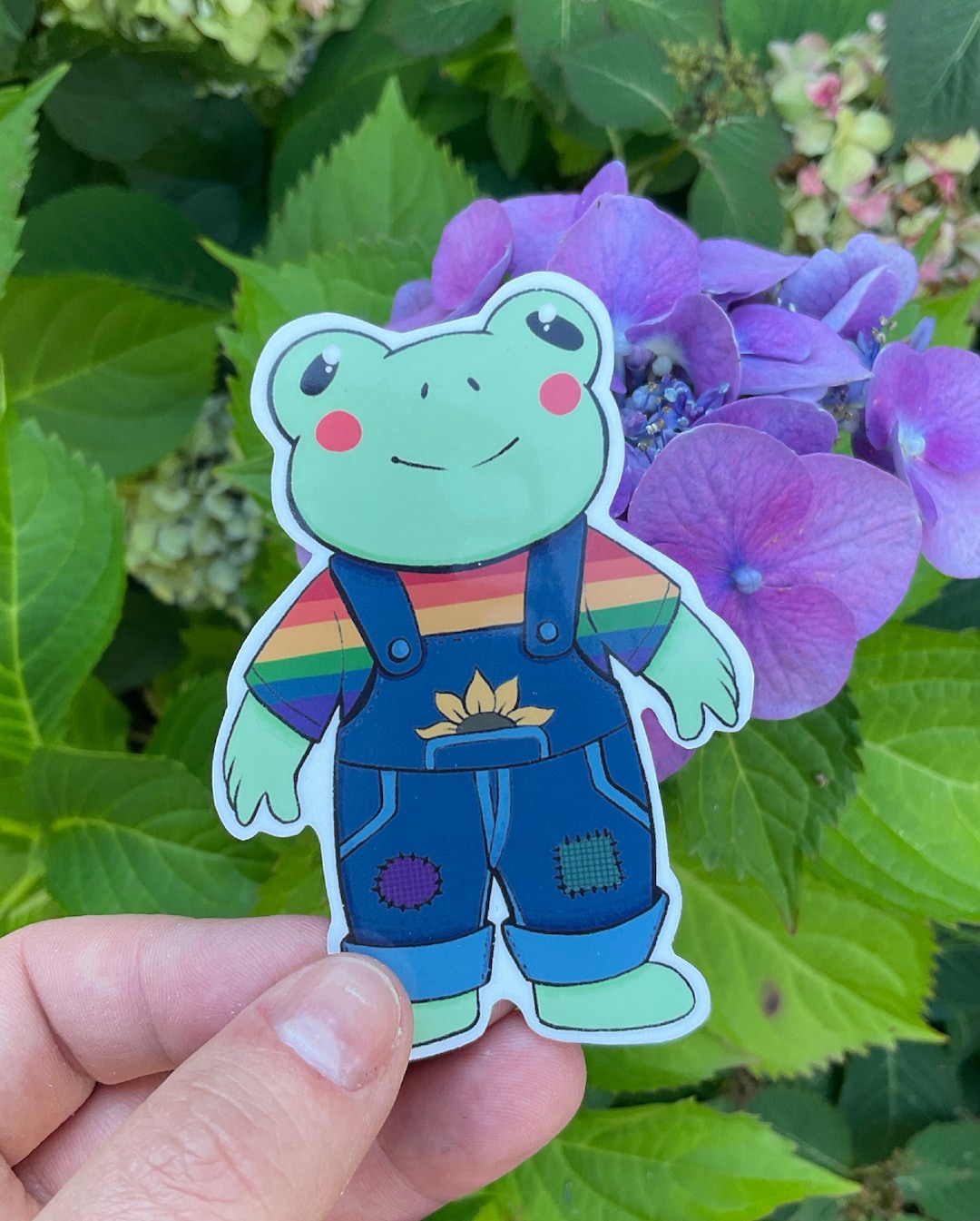 Sunny the Pride Frog Waterproof Vinyl Stickers 8 Flag Options - Etsy