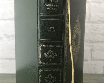 Vintage Hardcover Charles Dickens Oliver Twist Buch Klassische Literatur Sammlerstücke Gesamtwerke