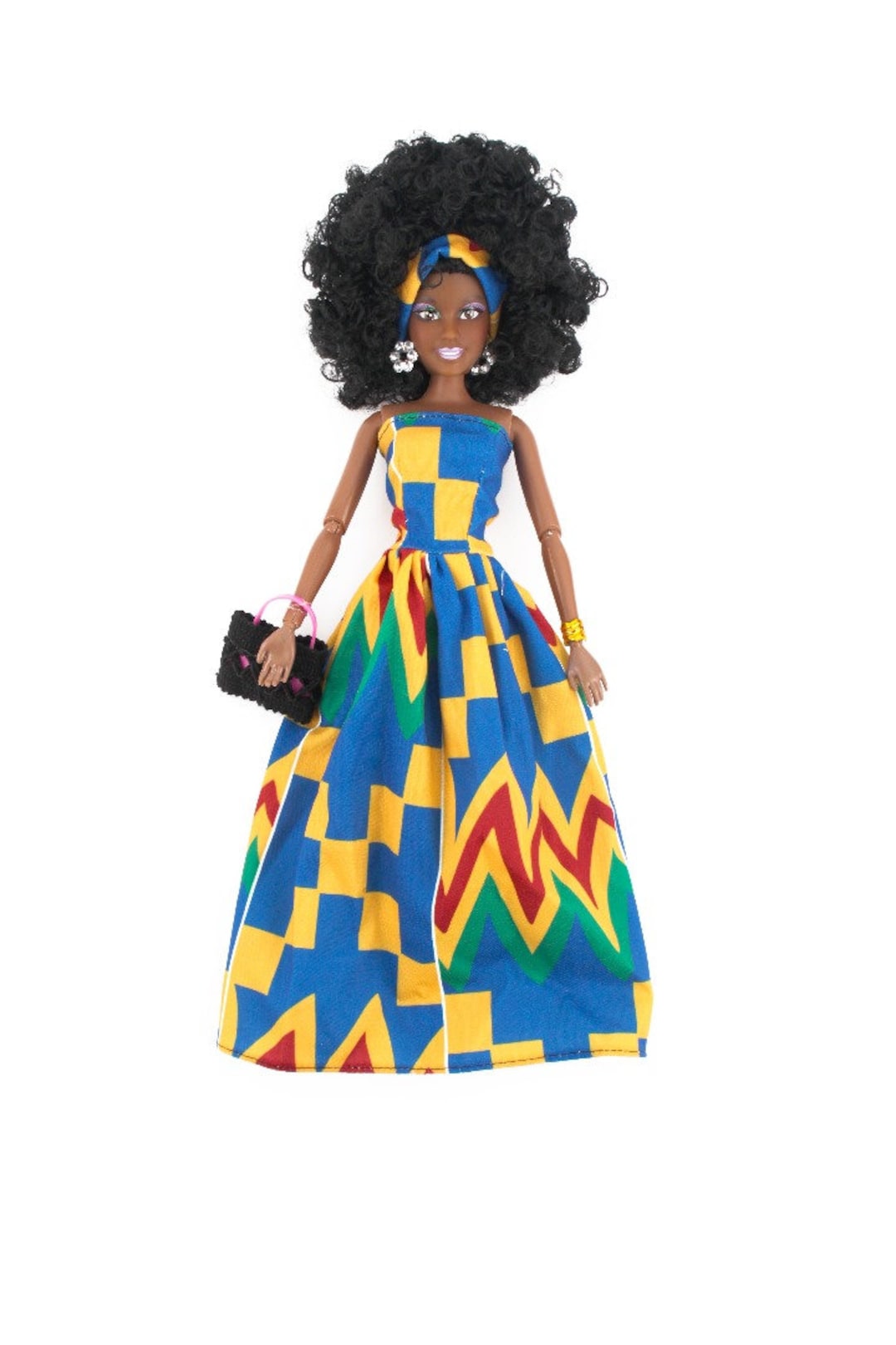 African Barbie Style Doll Black Barbie Doll Black Curly Hair Etsy
