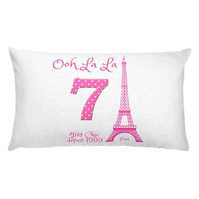 Ooh La La 7th Birthday Pillow Etsy