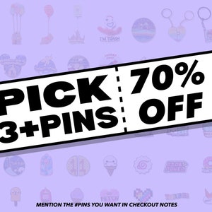 CHOOSE ANY 3/5/10 PINS - Save up to 70%