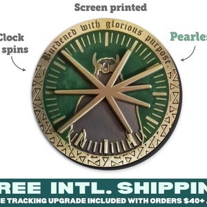 Glorious Variant Spinner Pin | Burdened with glorious purpose quote  god of Mischief mcu tempad norse mythology hard hero tva