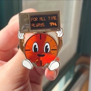 Miss time pin | For all time. Always quote time variance auhtority god of Mischief mcu tempad clock orange norse mythology hard hero tva