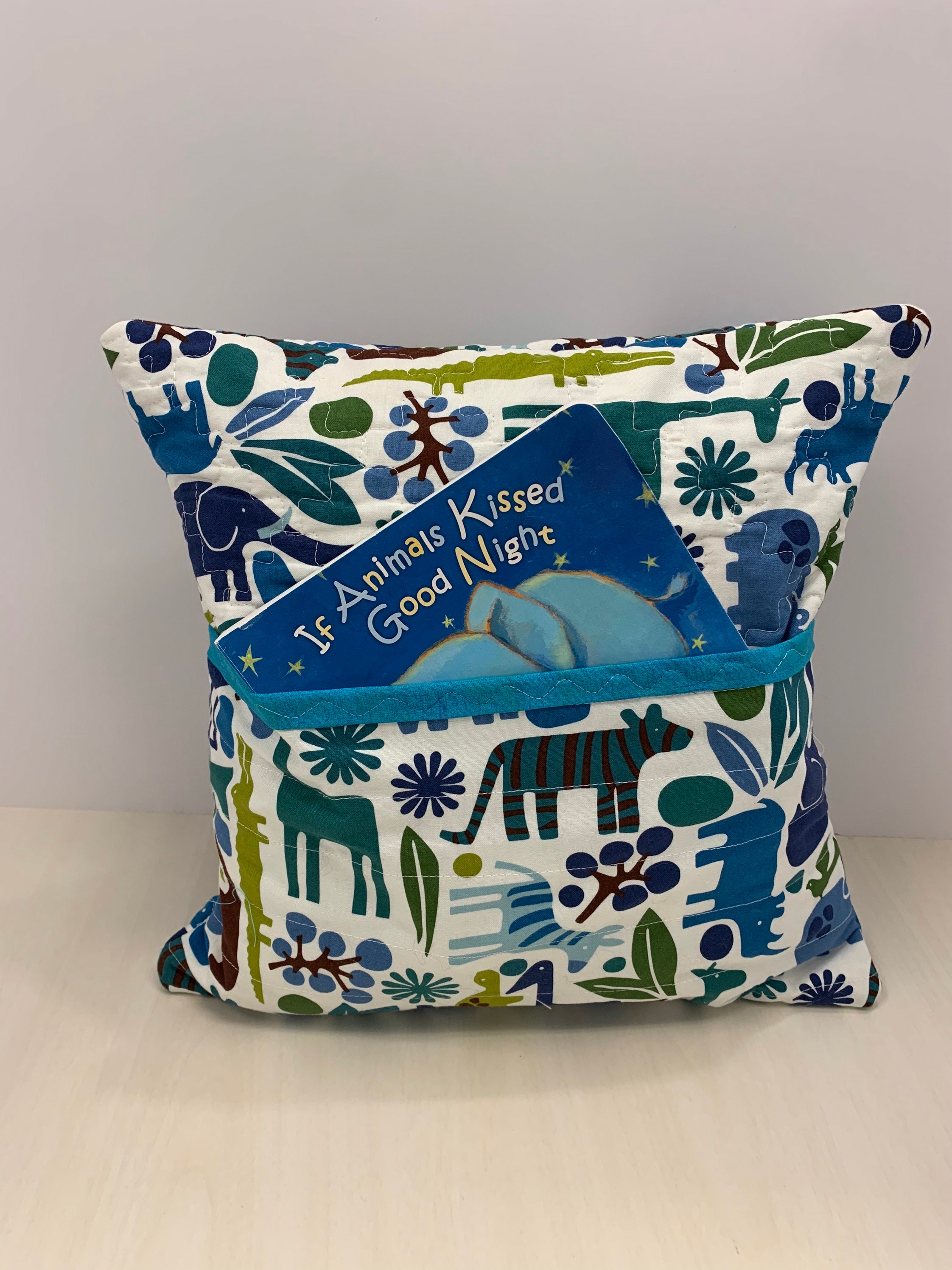 Fully Quilted Book Pillow With Coordinating Childrens Book Etsy