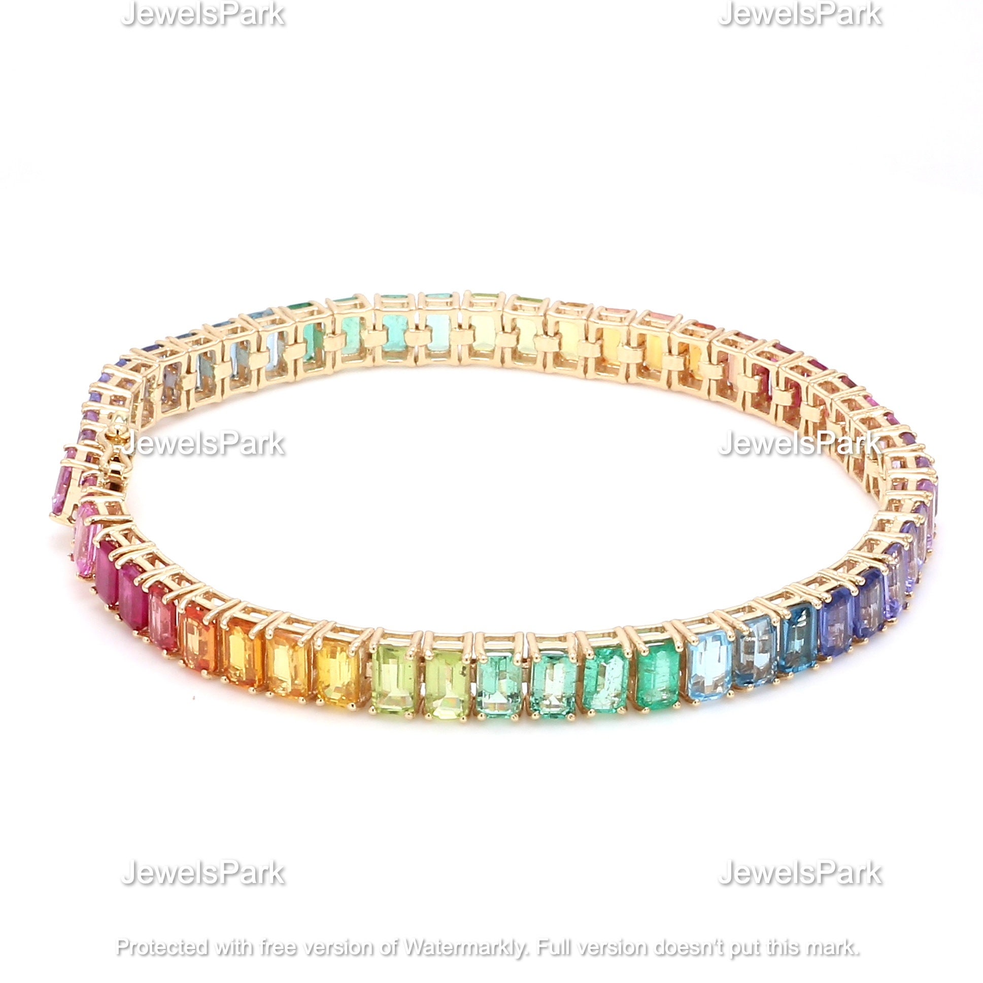 Discover 78+ rainbow sapphire bracelet latest - in.duhocakina