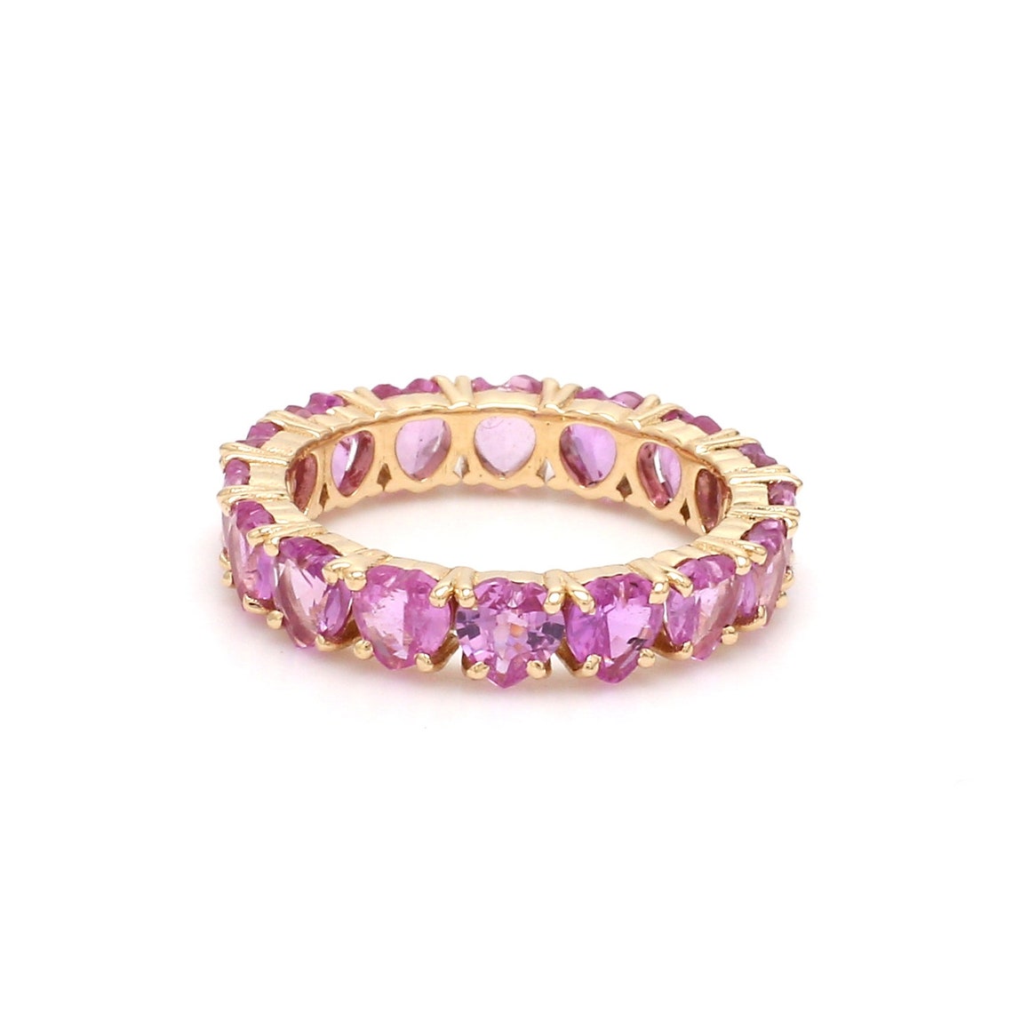 pink sapphire band pink sapphire band