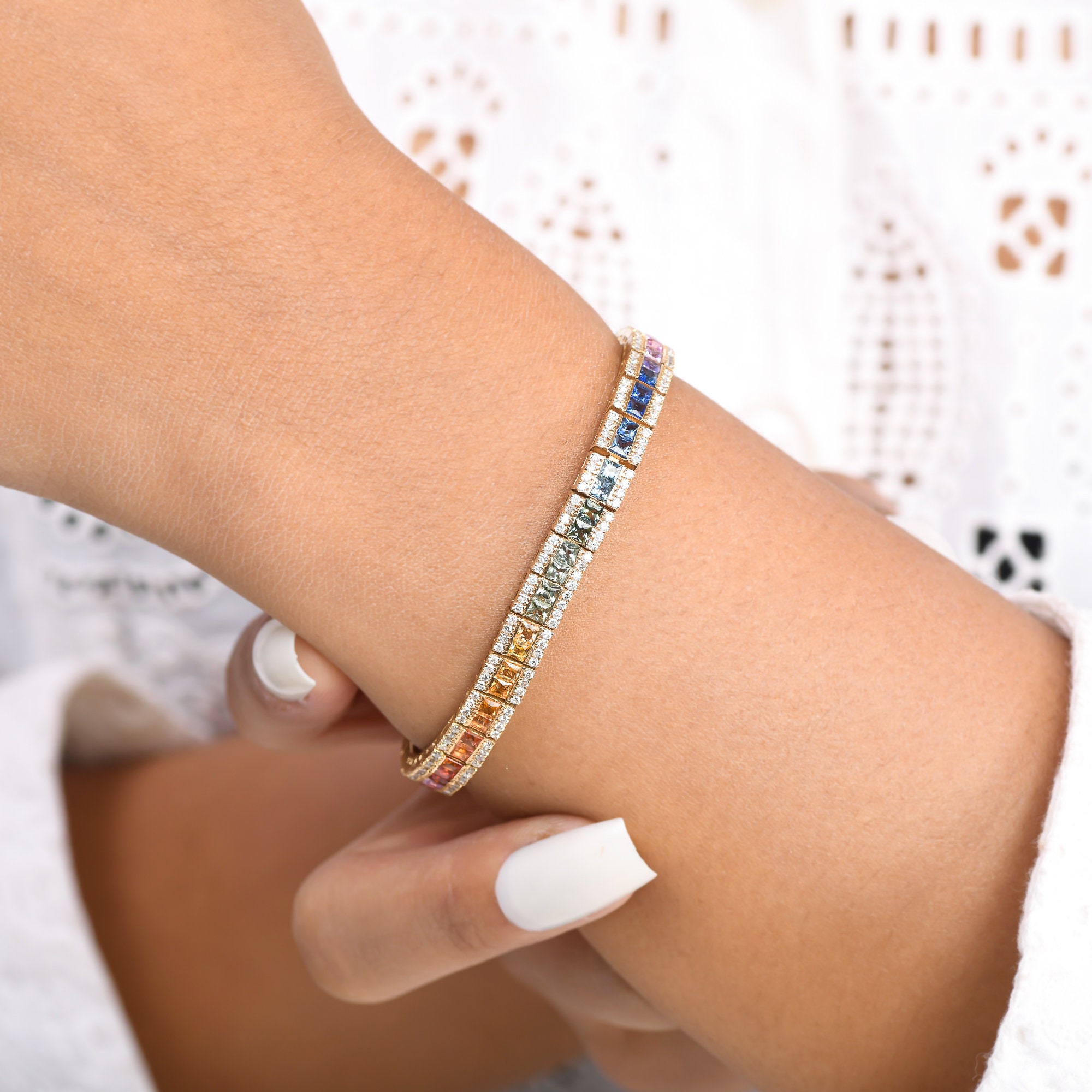 ブレスレット TATIANA Set Pearl and Rainbow Jewel Bracelet SE0160 1708192 TATIANA】Pearl and Rainbow jewel Bracelet SE0160〜2点SET