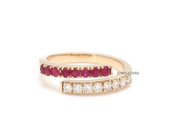 Ruby diamond eternity band ring gold | Natural 2MM ruby diamond ring | Ruby birthstone ring gold | Push present ring gold | Christmas gift