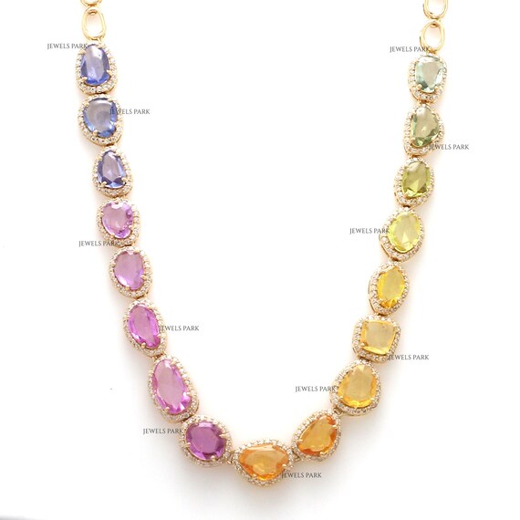22kt Gold 4mm Rosecut Diamond Necklace