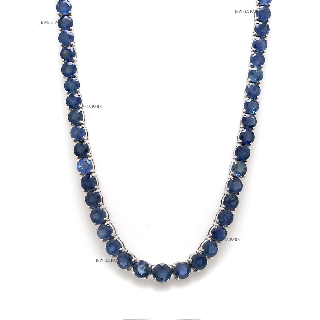 Kaleidoscope Tennis Necklace Blue