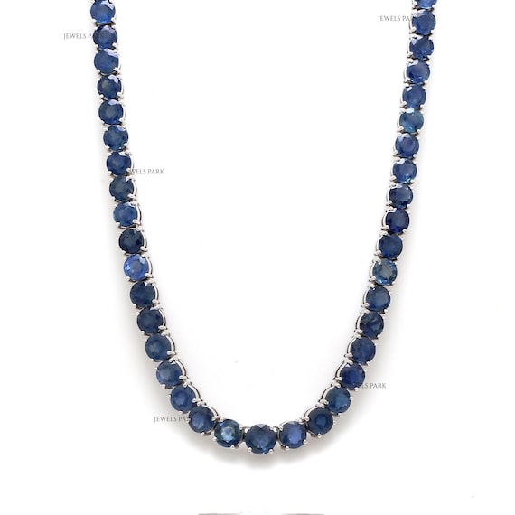 Blue tennis sale necklace