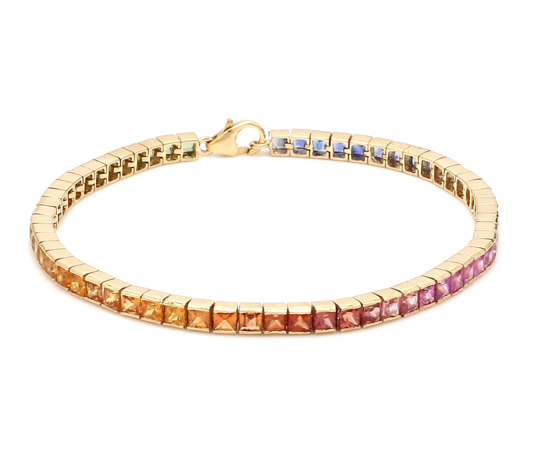 Top more than 78 rainbow sapphire tennis bracelet - 3tdesign.edu.vn