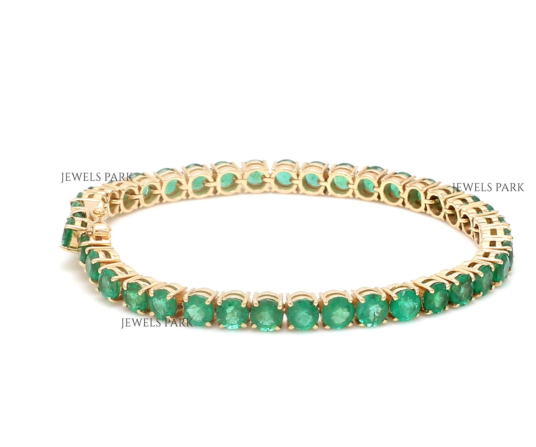 Natural emerald tennis bracelet discount