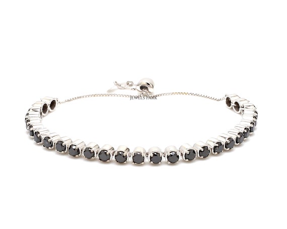 Adjustable Diamond Tennis Bracelet in 14k White Gold - Filigree Jewelers