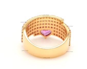 apm monaco パヴェ ピンクマザーオブパール フルハート リング パヴェ ピンクマザーオブパール フルハート リング | APM Monaco