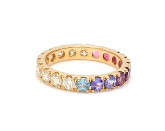Deluxe Crystal Blue Stone Ring Ruibarbo Golden Woman Body Deluxe Crystal Blue Stone Ring Ruibarbo Golden Woman Body