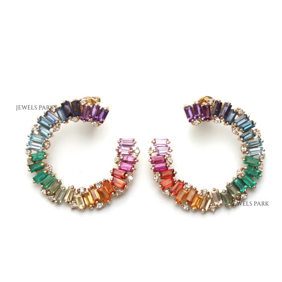Big rainbow deals earrings