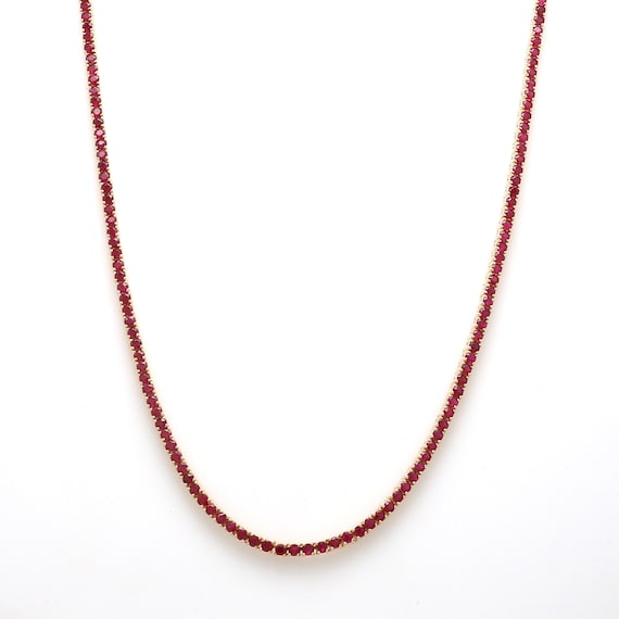 Buy Hiflyer Jewels Rajputana Tennis Chain, Ruby and Yellow Sapphire Chain  for Women and Girls, Tennis Necklace Jewelry, Gifts for Him/her, Online in  India - Etsy