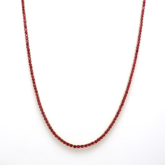 Buy Hiflyer Jewels Rajputana Tennis Chain, Ruby and Yellow Sapphire Chain  for Women and Girls, Tennis Necklace Jewelry, Gifts for Him/her, Online in  India - Etsy