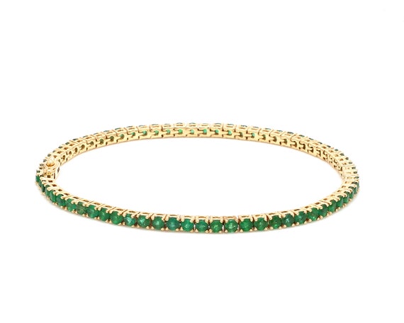 Flower White Zircon &Green Created Emerald Bracelet Health Fashion Jewelry  For Women Free Jewelry Box SK16 - AliExpress