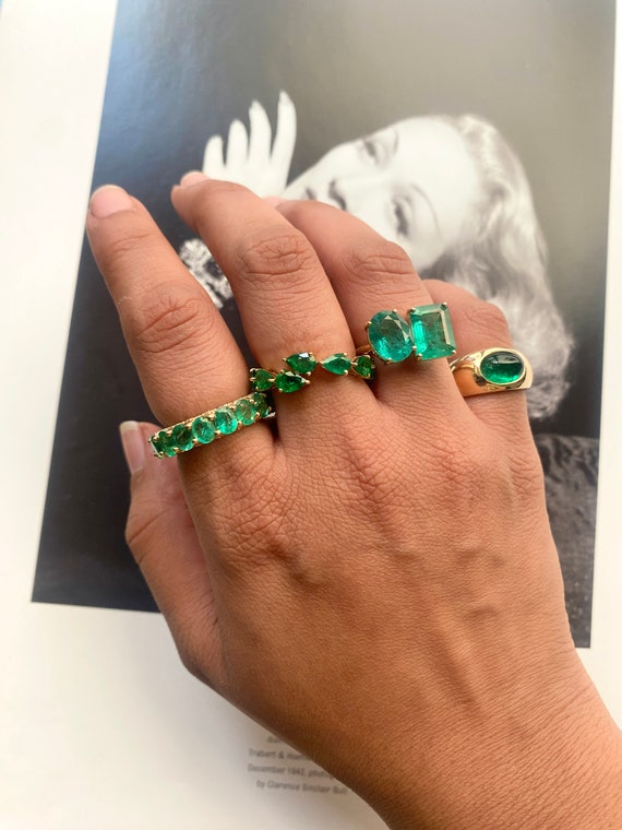 Buccellati Gold and Cabochon Emerald Cuff-Bracelet - Eleuteri
