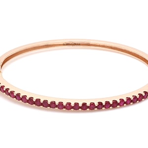 Real ruby bangle bracelet gold | Natural ruby bangle cuff bracelet gold | Birthstone bracelet bangle gold | Ruby tennis bracelet bangle gold