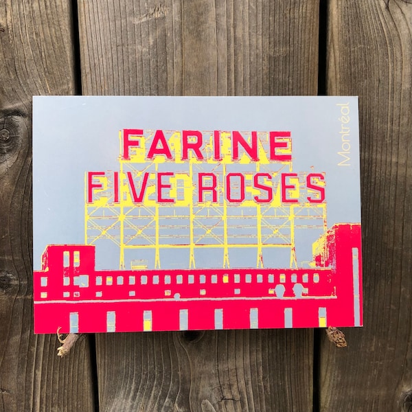 Postcard Montreal, "Farine Five Roses, Montreal"/Pop