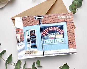 Le Dépanneur du Plateau Postcard – Montreal Corner Store Photo – Plateau Mont Royal Street Scene – Quebec Souvenir