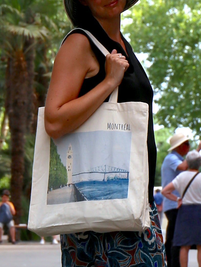Tote bag Montreal Sac en coton Montréal Pont Etsy