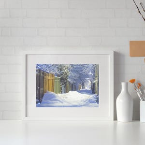 Snowy alley, Montreal, Quebec