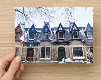 Carte Postale Montréal, "Façades victoriennes, Montréal"