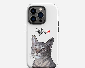Benutzerdefinierte Haustier Porträt Handyhülle, Hund Mama iPhone Hülle, Trendy Handyhülle, personalisierte Haustier robuste Handyhülle für iPhone & Samsung Modelle