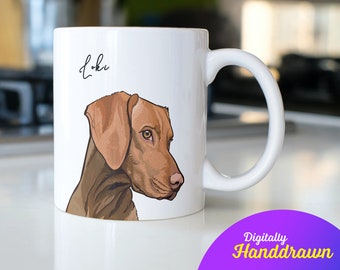 Custom Pet Coffee Mug, Personalized Pet Portrait Mug, Dog Cat Picture Name Mug, Pet Photo Mug, Dog Mom Dad Mug, Customized Mug, Glossy Mug