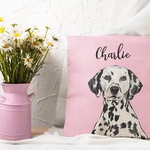 Custom Pet Pillow, Personalized Pet Portrait Throw Pillow, Indoor Outdoor Pillow, Decorative Pillow, Dog Memorial, Dog Cushion, Mom Gifts image 2