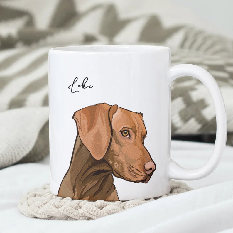 Custom Pet Portrait Mug, Personalized Dog Coffee Mug, Dog Photo Mug, Custom Cat Mug, Dog Face Mug, Customized Pet Owner Gift, Cute Mug Glossy Mug 11 0z