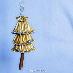 Handmade coffee capsules mini christmas trees, christmas decoration, home decoration, christmas lovers gift, christmas tree decoration, tree