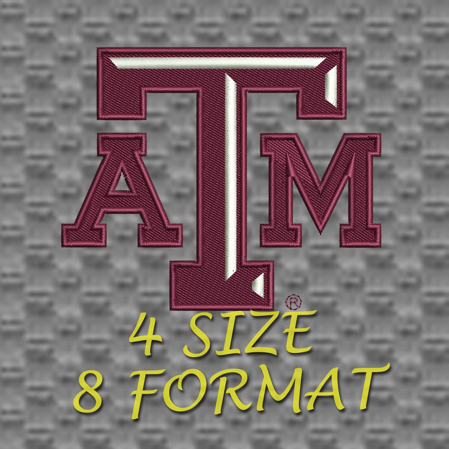 Embroidery Designs Texas a&m 4 size Etsy