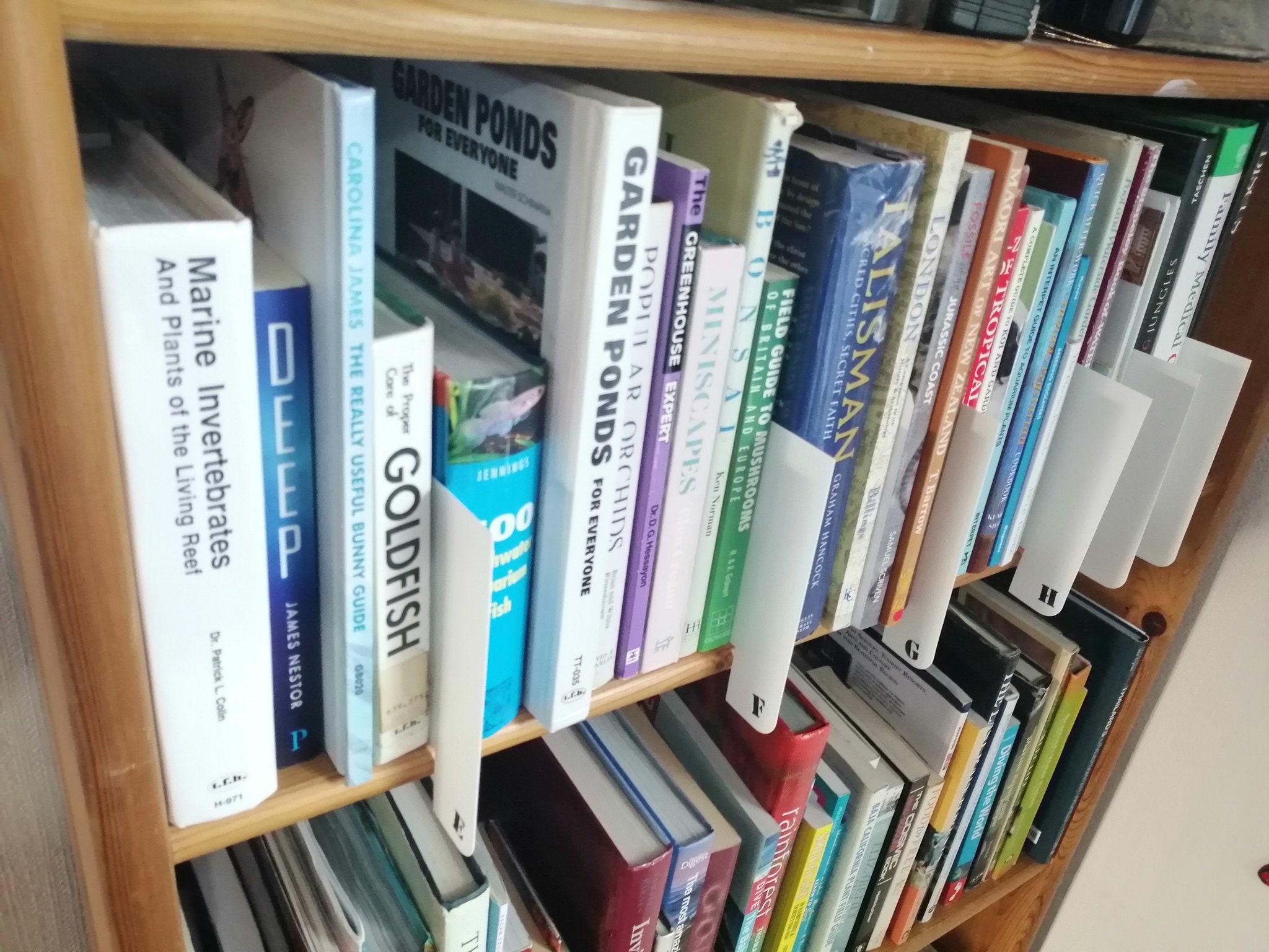 10 x Book Dividers / Shelf Markers Choose Colour Etsy